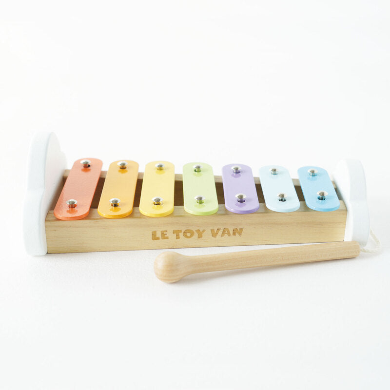 Petilou Rainbow Wooden Xylophone - Colorful Musical Toy for Kids, Toddler Educational Instrument - Perfect for Early Learning, Music Play & Sensory Development