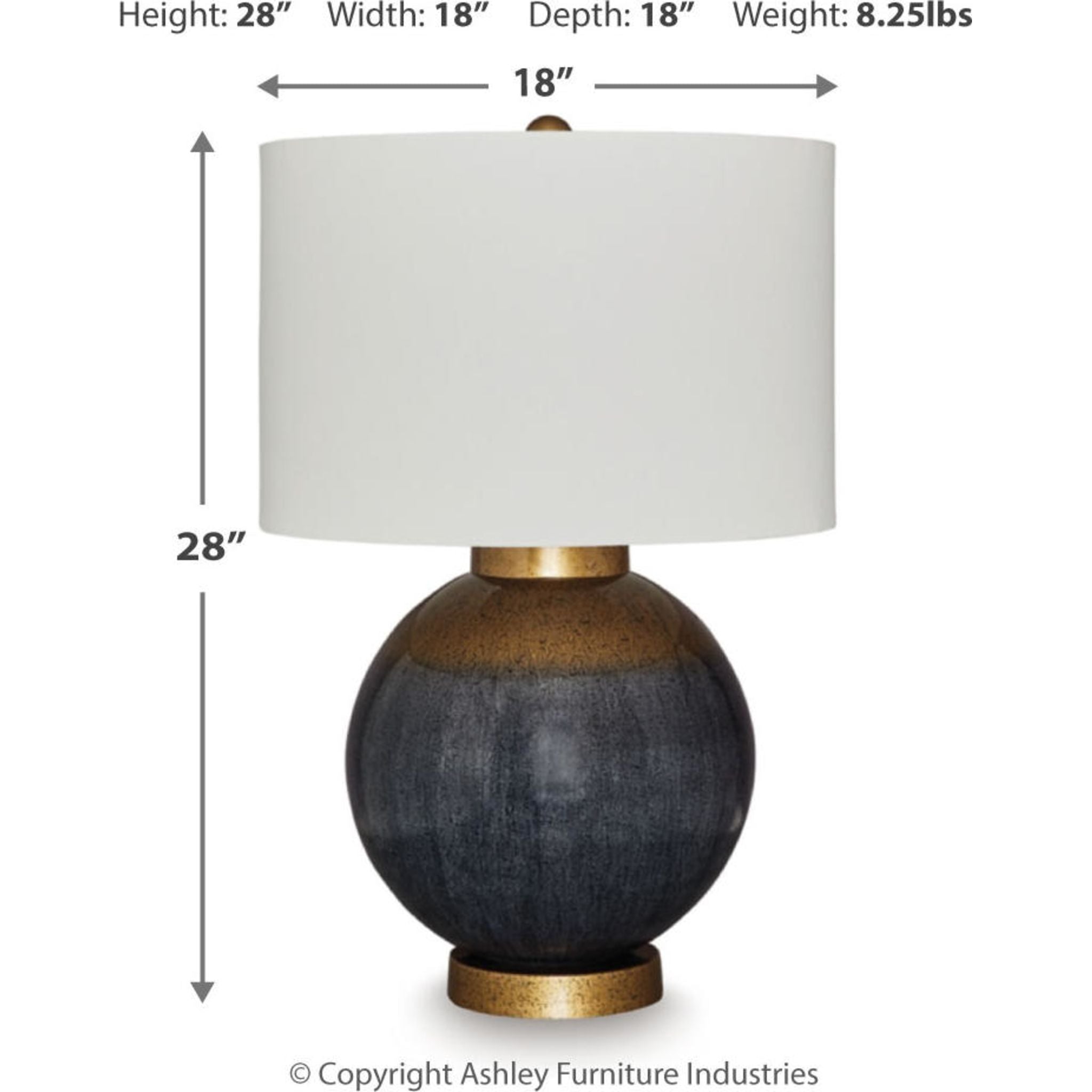 Adara Modern Table Lamp - 28 Inch Height, Adjustable Brightness for Living Room, Bedroom & Office | Energy-Efficient LED Desk Light with Touch Control