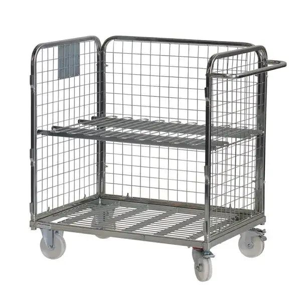 Compact Merchandising Trolley - Lightweight Rolling Cart for Retail Stores, Supermarkets & Warehouses | Portable Display Stand for Products, Stock & Inventory Management | Perfect for Store Displays, Stockroom Organization & Mobile Merchandising