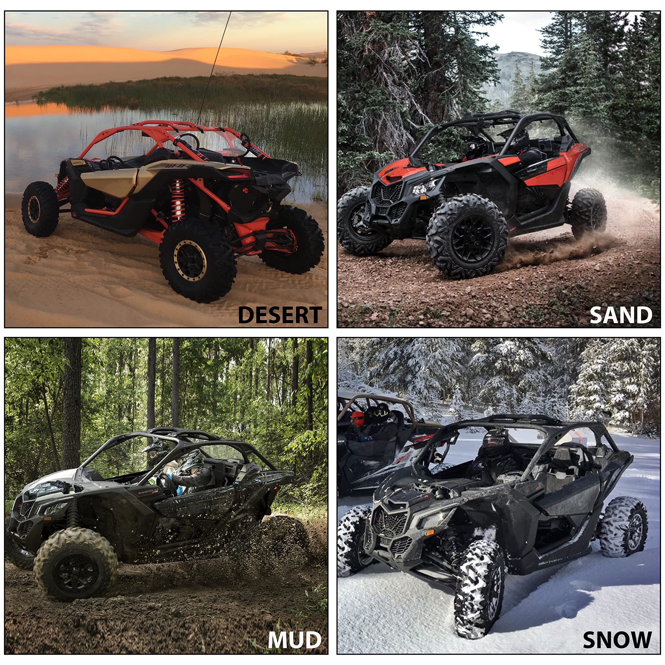 Heavy Duty Rear Windshield Panel for Can-Am Maverick X3 (2017-2025) | SAUTVS Back Window Shield Kit | Durable UTV Accessories for Off-Road Protection & Dust Control