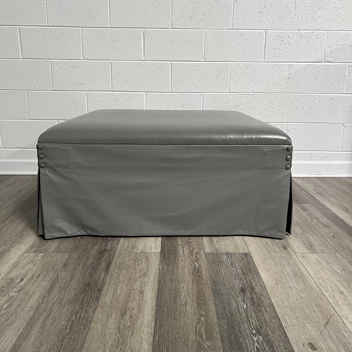 Premium Leather Ottoman Stool with Storage - Soft & Durable Footrest, Coffee Table, or Seat for Living Room, Bedroom & Office - Modern Home Decor Furniture