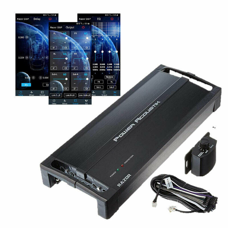 Power Acoustik RZ5 2500DSPB 5-Channel Class D Car Amplifier - 2500W High Power, DSP Technology for Superior Sound | Perfect for Car Audio Systems, Bass Boost & Multi-Speaker Setups