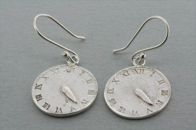 Sterling Silver Clock Earrings for Women - Elegant Vintage Timepiece Jewelry - Perfect for Parties, Gifts & Everyday Wear