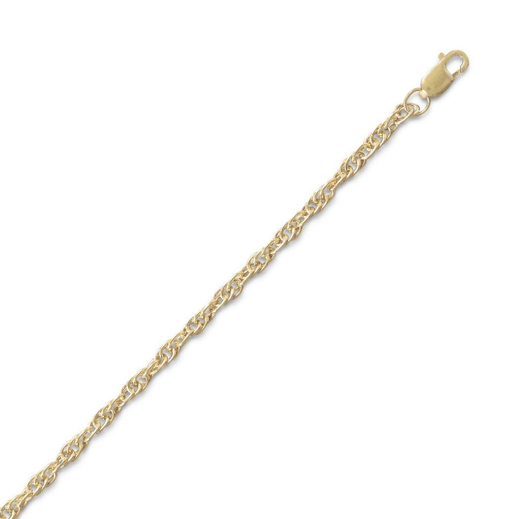 14K/20 Gold Filled 2.5mm Rope Chain Necklace with Lobster Clasp - Unisex Jewelry for Men & Women - Perfect for Layering, Gift Giving and Everyday Wear
