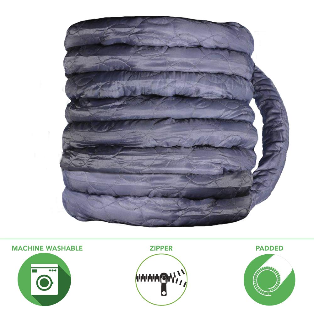 OVO Universal Padded Central Vacuum Hose Cover - Fits 35-37ft Hoses, Machine Washable, Easy Zipper Installation | Home Cleaning & Floor Care Accessory