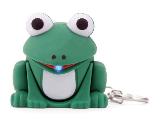 Kikkerland LED Frog Keychain Light - Cute Glowing Keyring for Night Visibility, Gifts & Outdoor Adventures