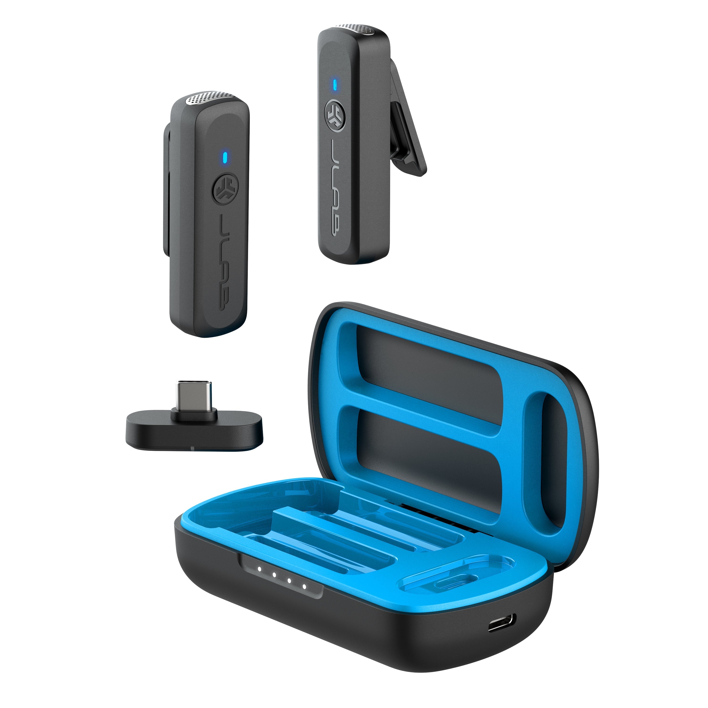 Professional Wireless Lavalier Microphone System - Black | Compact & Clear Sound for YouTube, Podcasting, Interviews & Live Streaming