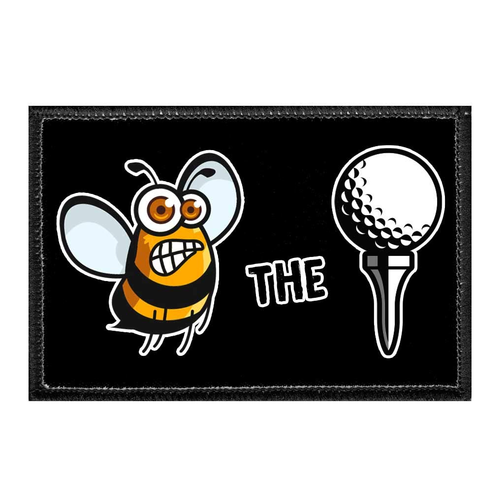 Bee The Ball Golf Patch - 2x3 Inch Hook and Loop Attachable for Hats, Jeans, Vests & Coats | Fun Golf Accessory for Players & Fans | Perfect for Golf Tournaments, Casual Wear & Fan Gear