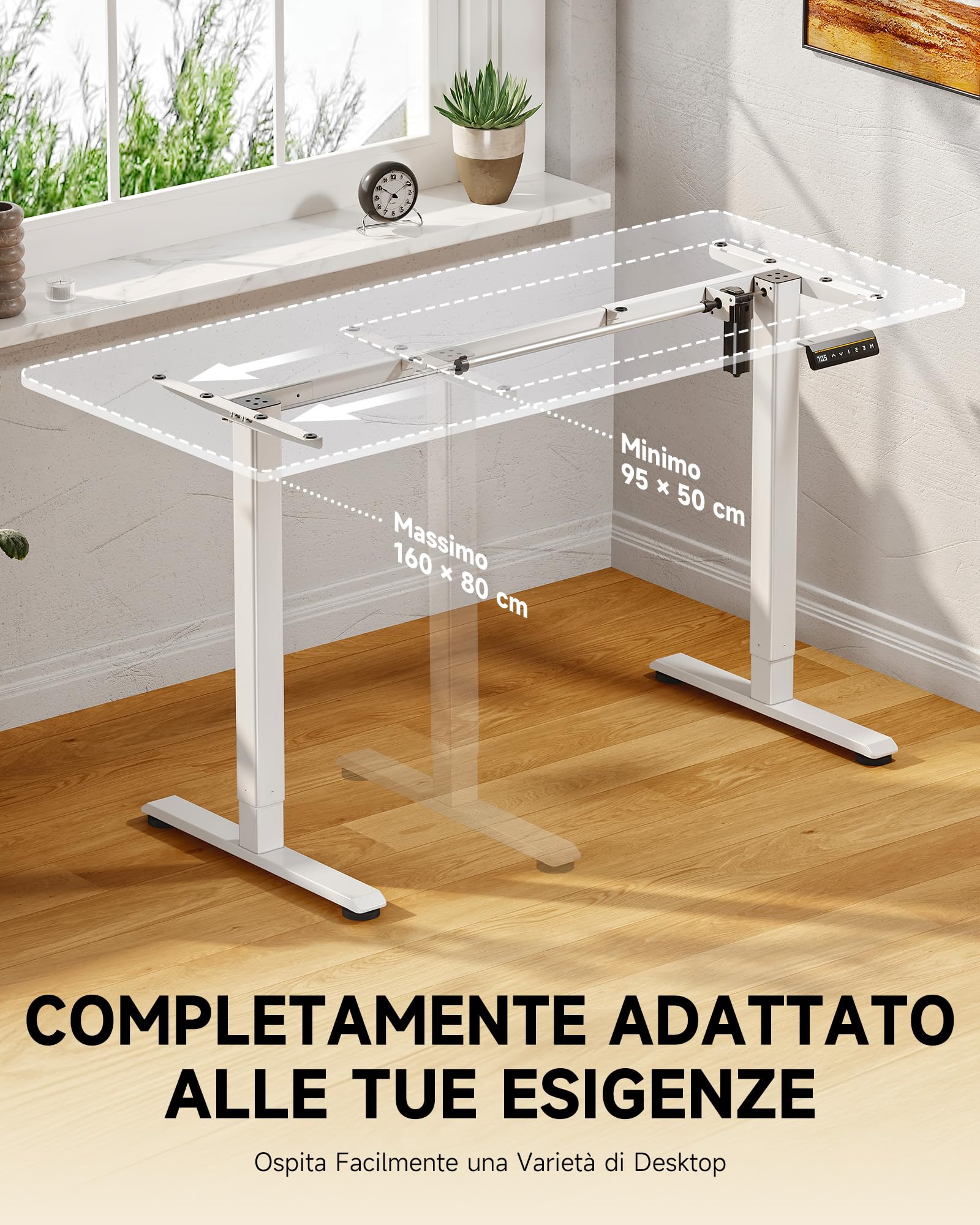 CO-Z Electric Height Adjustable Standing Desk 28-45 Inches with 3 Memory Presets, Ergonomic Home Office Desk with LCD Display - Perfect for Computer Work, Gaming & Remote Workspaces