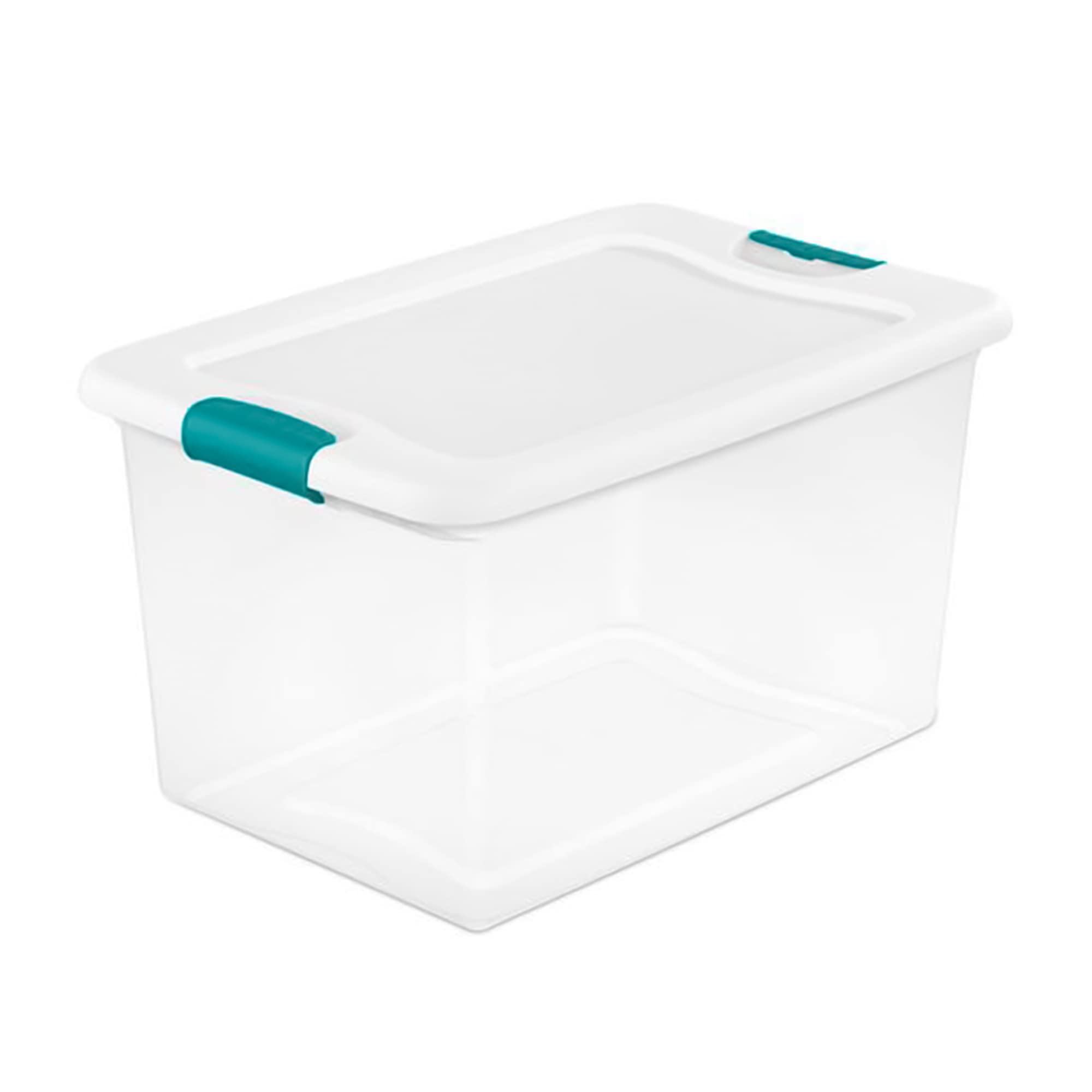 Sterilite 64 Quart Clear Plastic Storage Bins with Latching Lids - 6-Pack Organizer Totes & 4-Pack Medium Clip Boxes for Home Organization, Garage Storage, and Moving Supplies