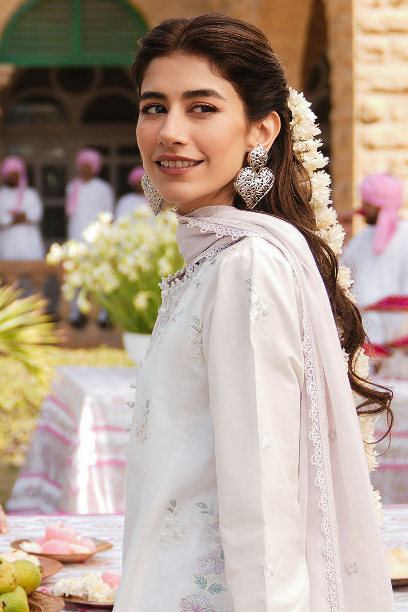 IVORY WHISPER 3-Piece Embroidered Lawn Suit Set - Elegant Pakistani Formal Wear for Weddings, Parties & Special Occasions