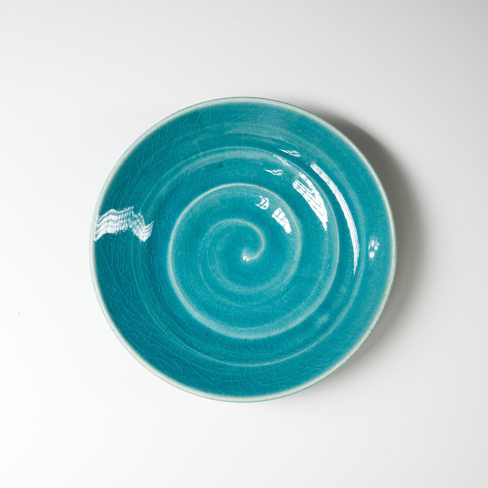 NINSHU 13 cm Single Plate - Souku Blue Ceramic Dish for Japanese Cuisine, Sushi, Desserts & Home Decor