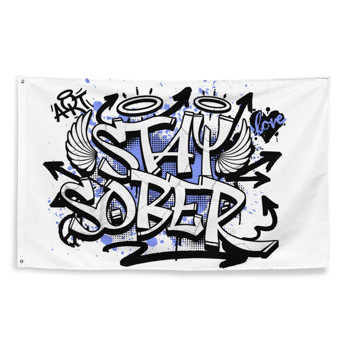 Stay Sober Wings of Freedom Flag - Patriotic American Flag for Home & Outdoor Decor - Perfect for Memorial Day, 4th of July & Veterans Day Celebrations