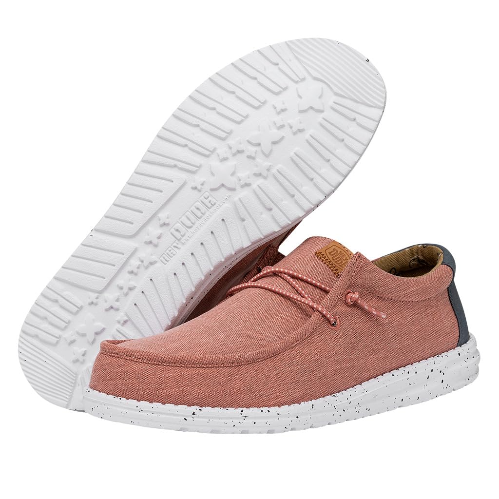 Hey Dude Men's Wally Canvas Loafers - Comfortable Slip-On Shoes for Men | Lightweight Casual Wear for Walking, Travel & Everyday Use