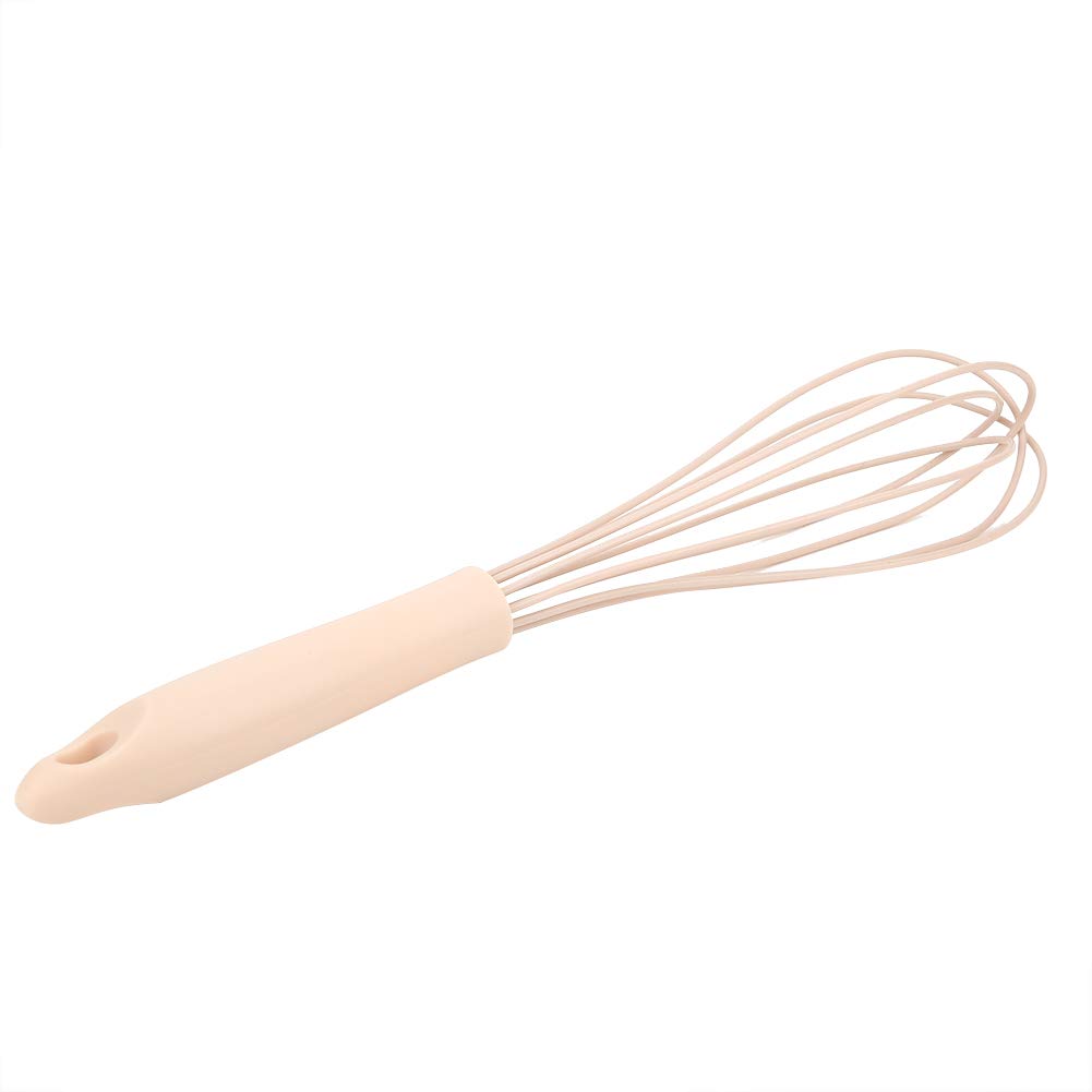 Pink Silicone Egg Beater - Hand Mixer for Baking & Cooking