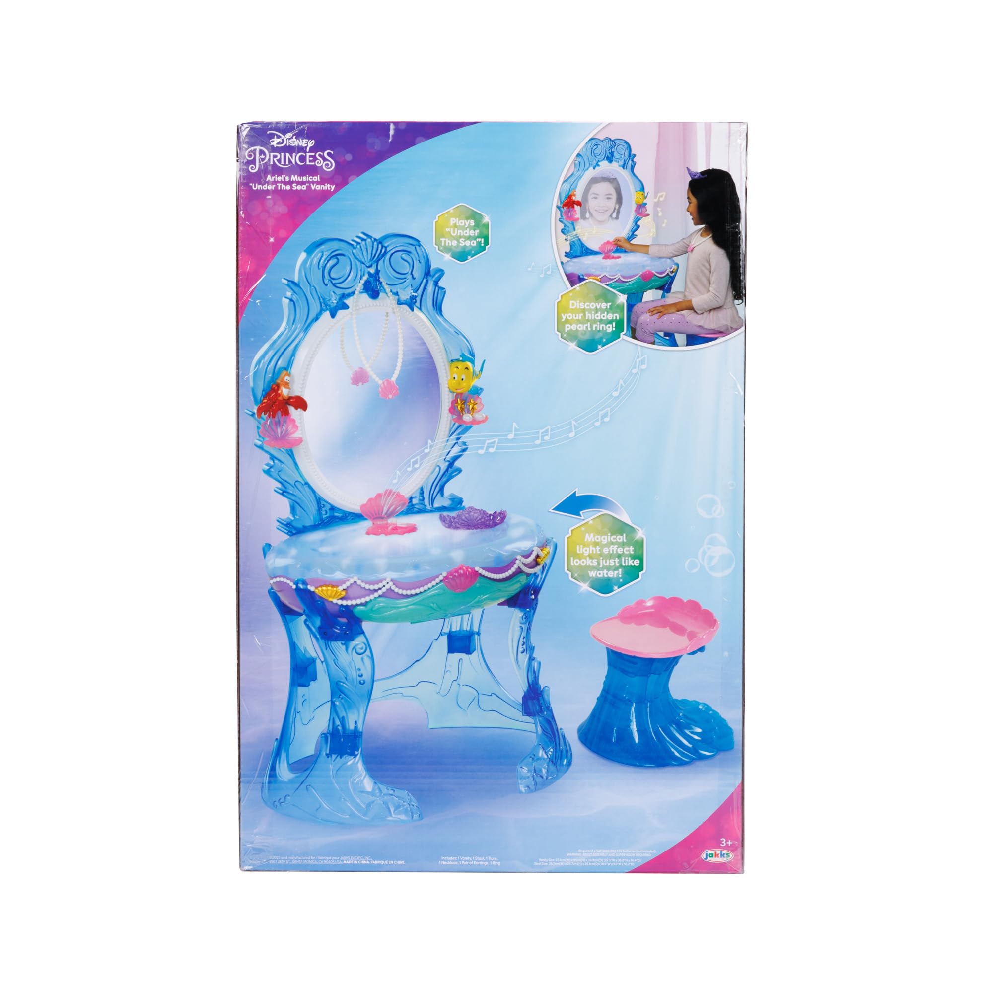 Disney Princess Ariel Vanity Set for Girls with Lights & Sounds - Plays 