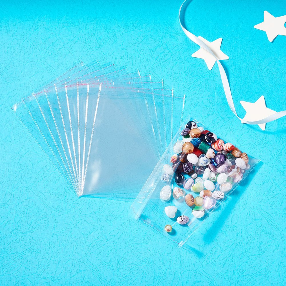 1000pcs 7.28x5.51inch OPP Clear Resealable Plastic Bags - Self Adhesive Seal Closure for Bakery, Candy, Soap, Cookies & Chocolate Packaging (185x140mm) | Food Safe Storage | Perfect for Retail, Parties & Gift Wrapping