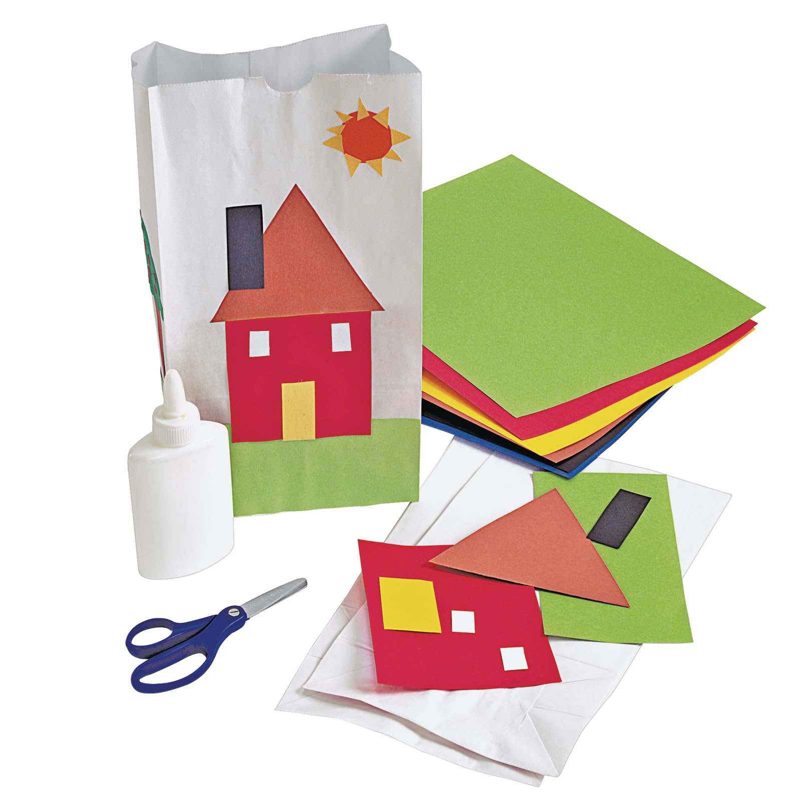 100-Pack White Paper Craft Bags - Bulk Gift Bags & Lunch Sacks for DIY Projects, Party Favors, School Lunches & Eco-Friendly Packaging