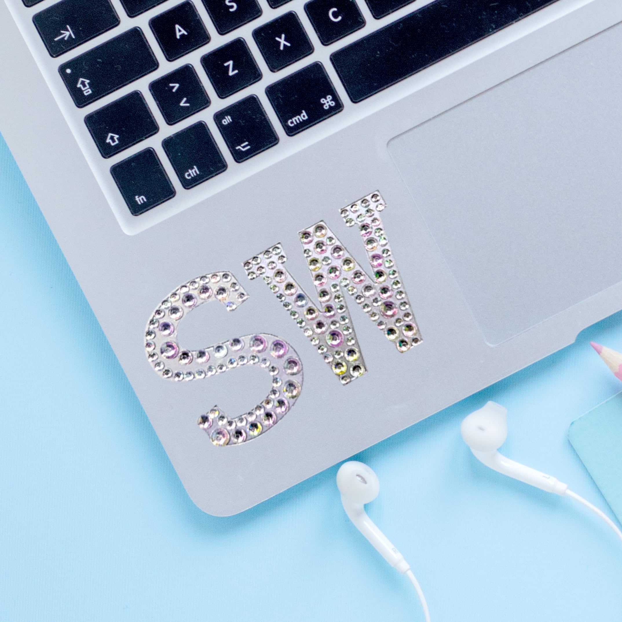 36Pcs Silver Holographic Rhinestone Alphabet Letter & Number Stickers - Self-Adhesive Crystal Gem Decals for DIY Crafts, Scrapbooking, Nail Art & Home Decor