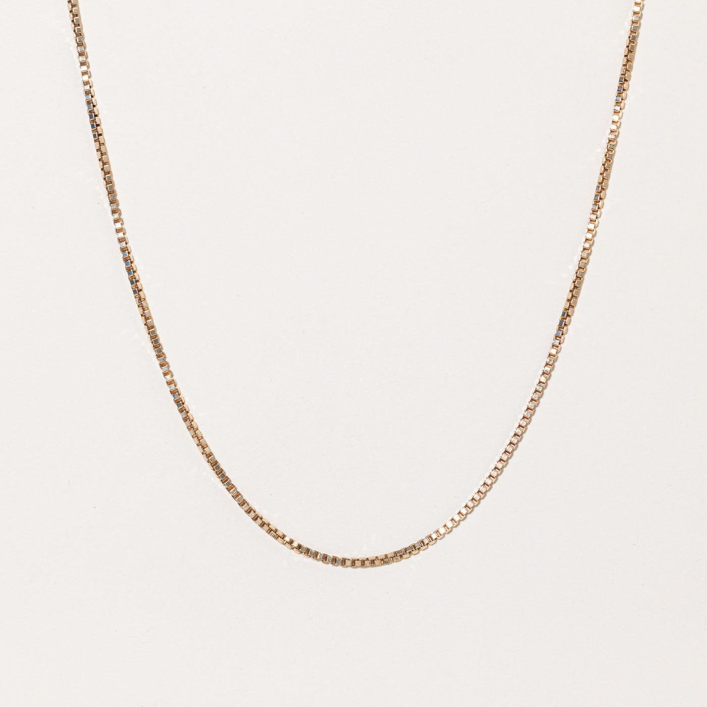 10K Yellow Gold Box Link Chain Necklace - 16 Inch Solid Gold Rope Chain for Men & Women - Perfect for Layering, Gifts & Everyday Wear
