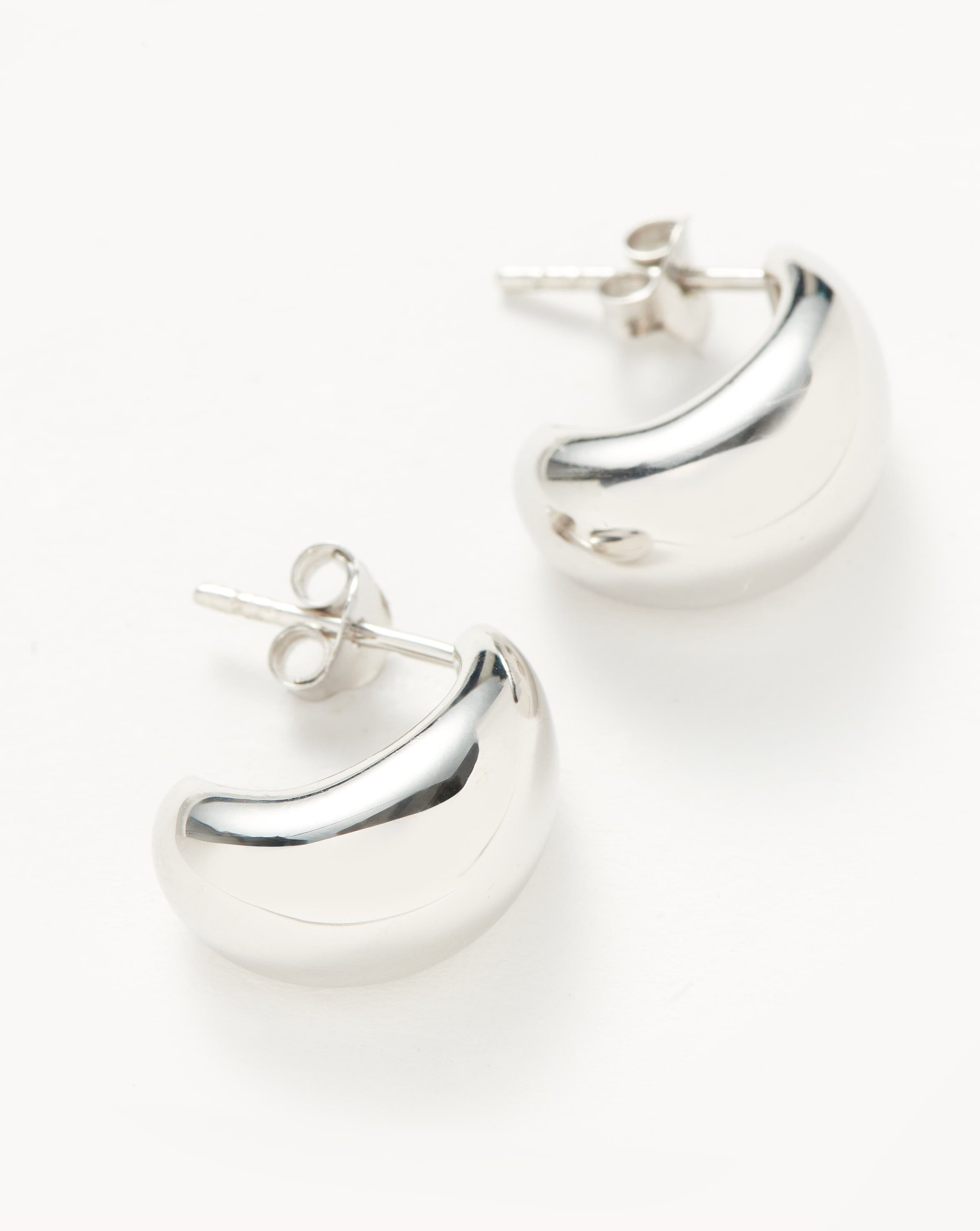 Savi Dome Mini Hoop Earrings - 14K Gold Plated Small Huggie Hoops for Women, Minimalist Dainty Everyday Jewelry - Perfect for Work, Date Night & Casual Outfits