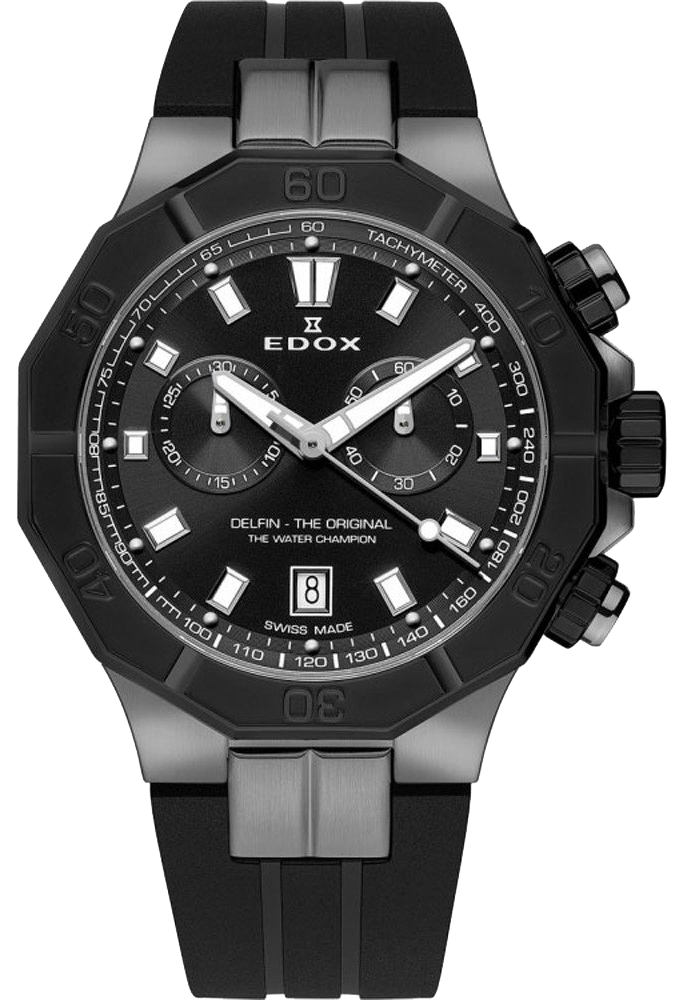 Edox Delfin Chronograph 10113 37GNCA NGIN - Luxury Swiss Men's Watch with Stainless Steel Band & Sapphire Crystal - Perfect for Business, Formal Events & Everyday Wear