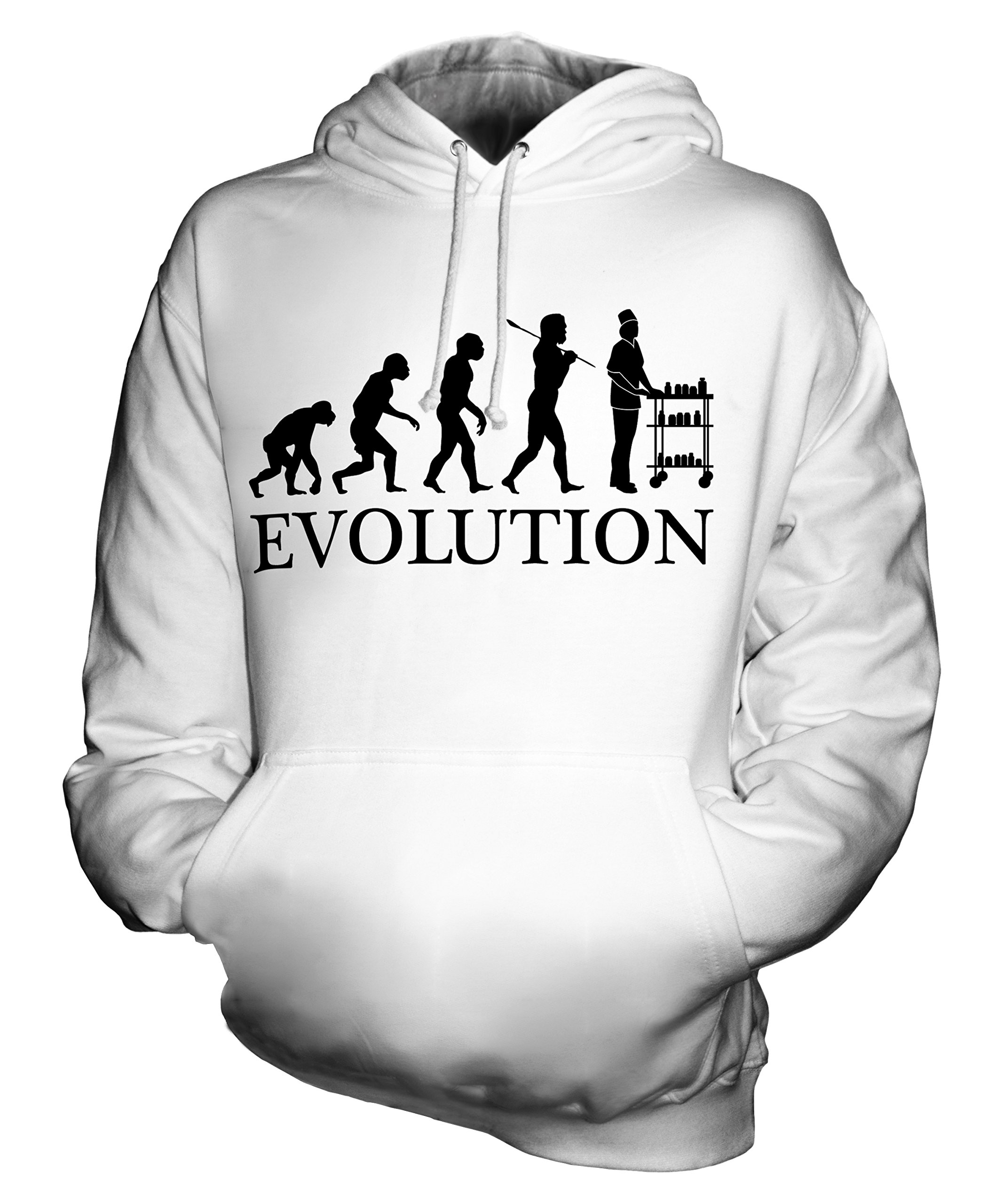 **Unisex Evolution of Man Hoodie for Nurses - Comfortable & Stylish Pullover for Men & Women - Perfect for Work, Casual Wear & Gifts**