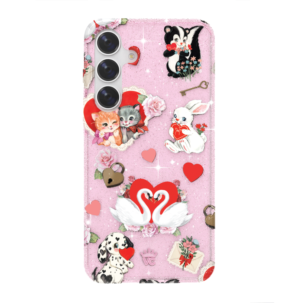 Samsung Galaxy Phone Case with Love Letter Glitter Design - Perfect for Valentine's Day Gifts & Everyday Stylish Protection