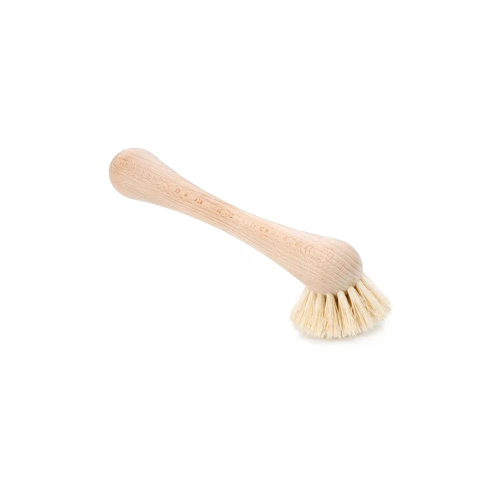 Eco-Friendly Dish Brush with Soft Animal Hair Bristles - Gentle Cleaning for Pots, Pans & Delicate Dishes - Perfect for Kitchen, Camping & RV Use