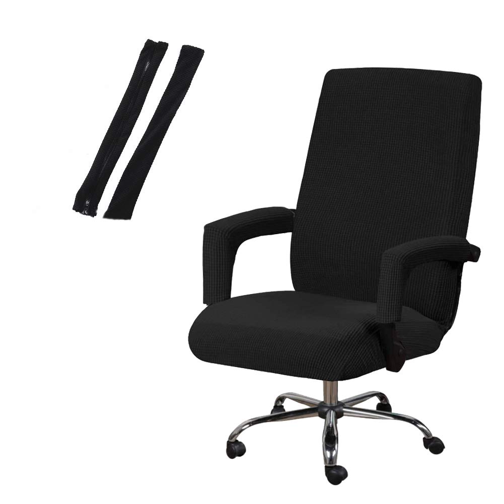 Stretchable Office Chair Cover with Armrest Protectors - Universal Fit for Desk Chairs, Computer Chairs & Boss Chairs - Perfect for Home Office, Gaming Setup & Workplace Comfort