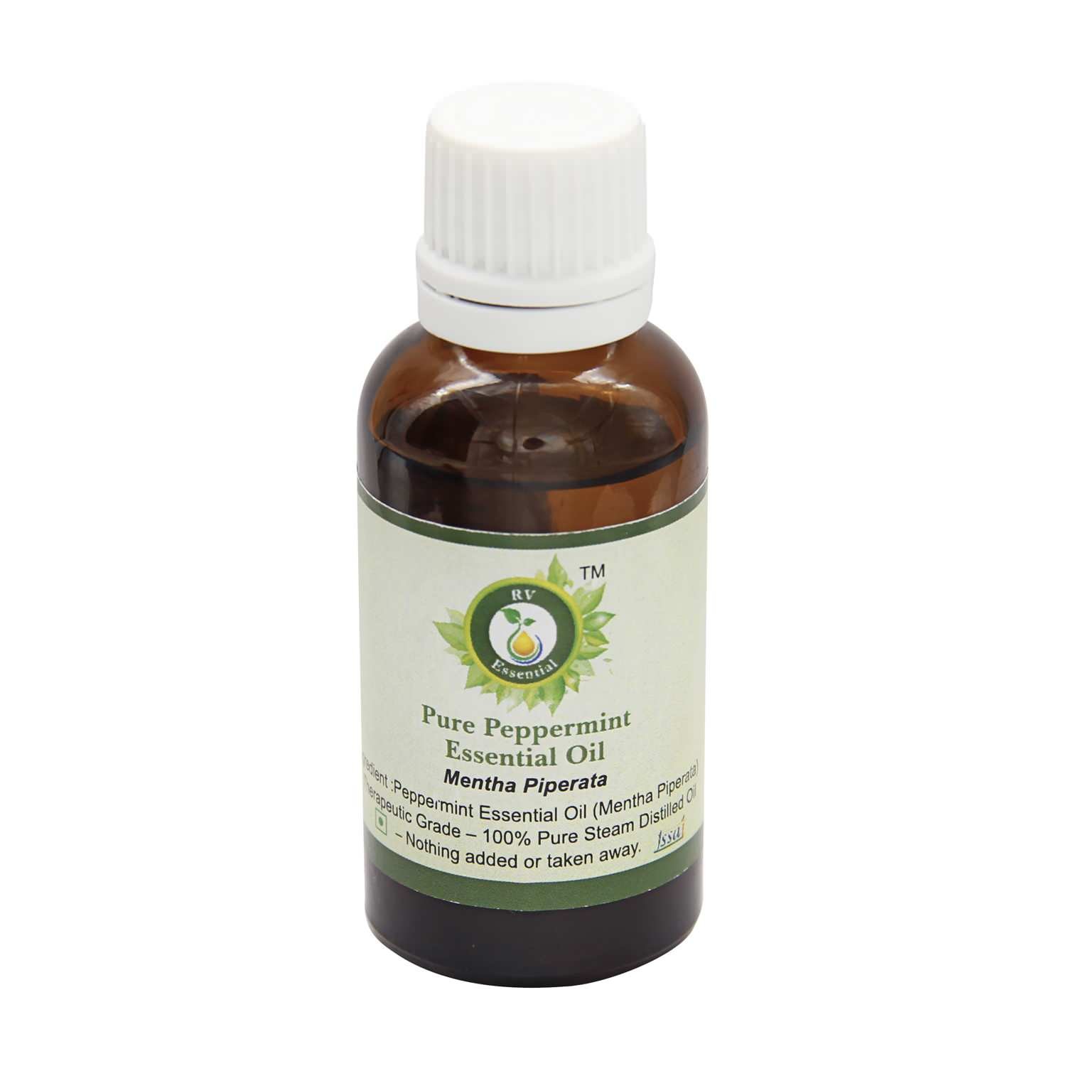 **Pure Peppermint Essential Oil (Mentha Piperata) - 100% Natural, Undiluted, Therapeutic Grade, Steam Distilled - 50ml (1.69oz) for Hair Care, Aromatherapy & Relaxation - By R V Essential**