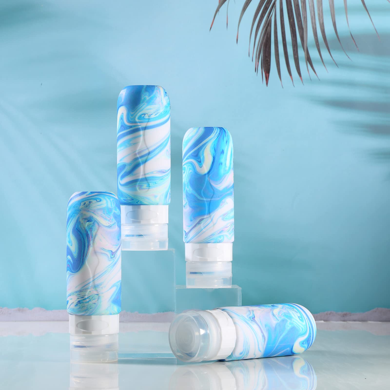 TSA Approved 3oz Travel Bottles for Toiletries - Leak Proof, BPA Free Refillable Containers for Shampoo, Lotion & Soap (4 Pack) | Perfect for Air Travel, Gym, Camping & Vacation Essentials