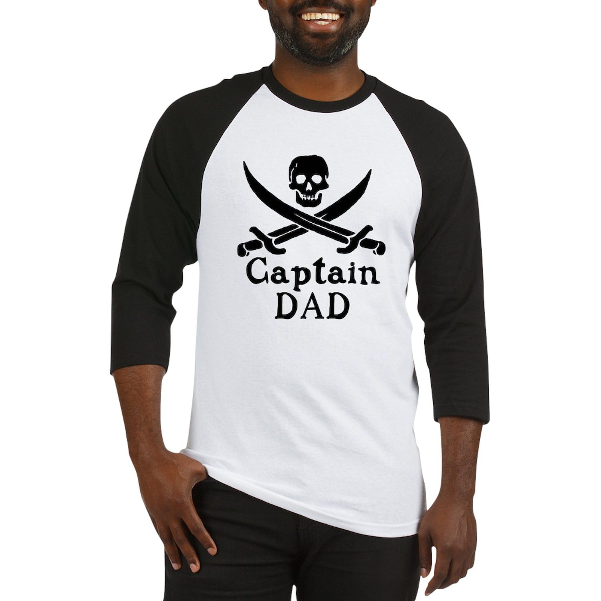 Captain Dad Baseball Jersey for Men - 3/4 Raglan Sleeve Cotton Shirt | Comfortable & Stylish Baseball Tee for Fathers Day, Sports Events & Casual Wear