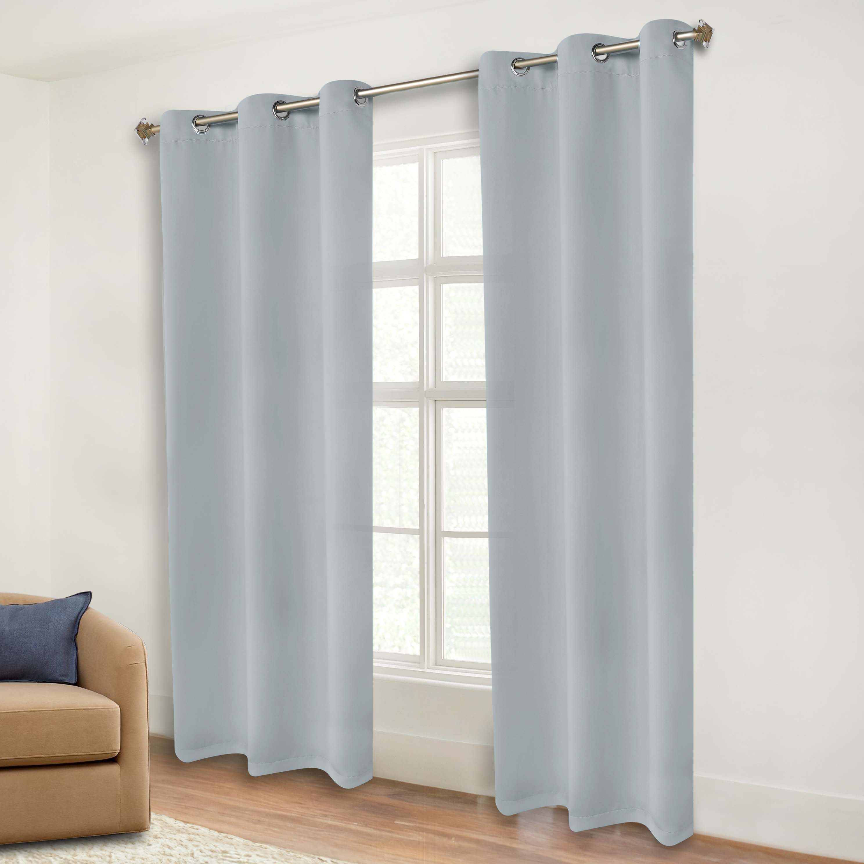 Premium Blackout Curtains Set of 2 - 100% Room Darkening, Machine Washable & Noise Reducing for Bedroom, Nursery & Home Theater