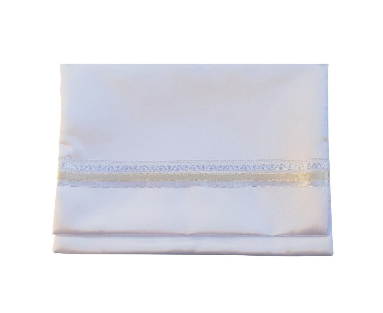 White On White Classic Wedding Tallit - Elegant Jewish Prayer Shawl for Brides & Grooms - Perfect for Wedding Ceremonies, Bar Mitzvahs & Special Occasions