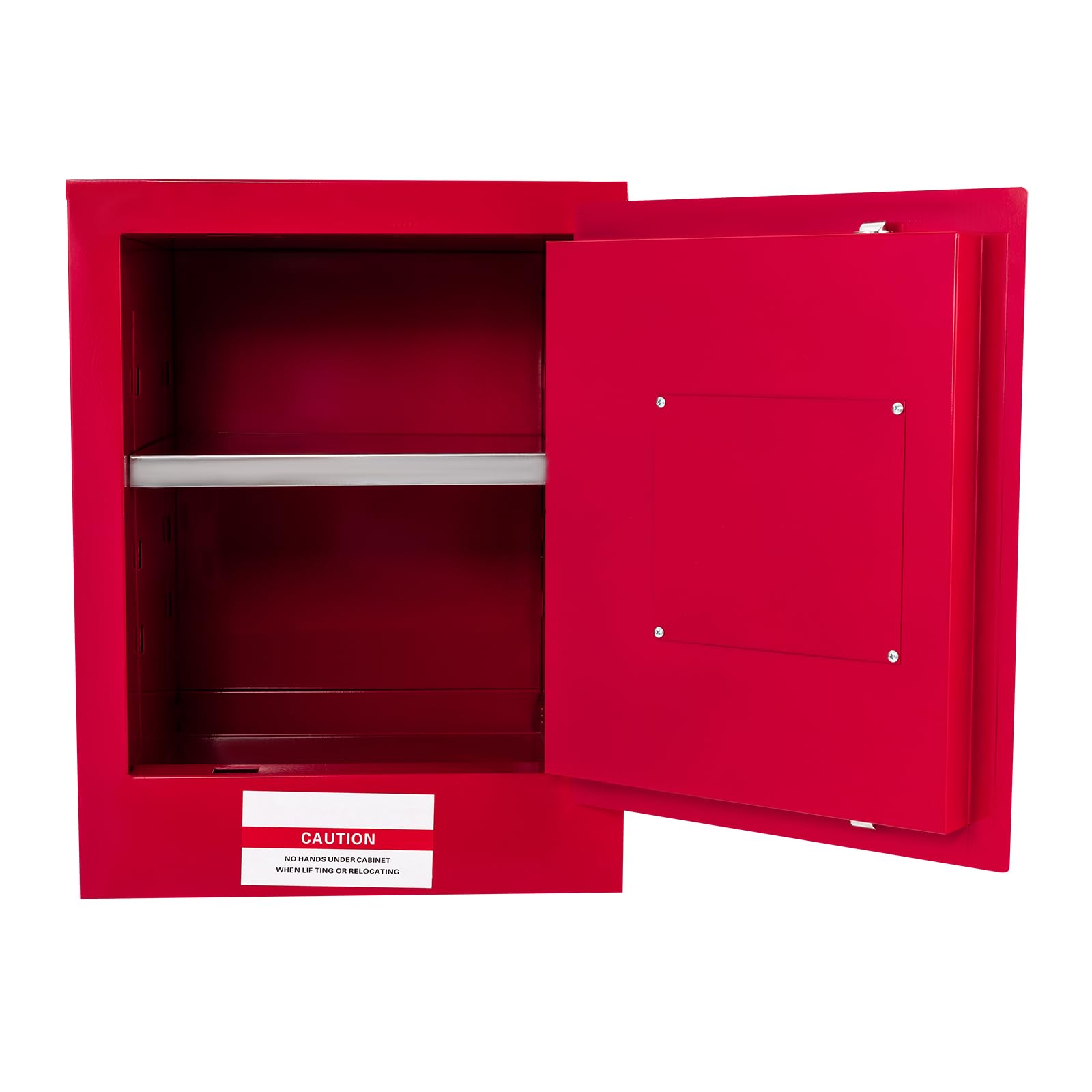 4 Gallon Industrial Fire Safety Cabinet for Flammable Liquids - Explosion Proof Chemical Storage Cabinet Made of Cold Rolled Steel - Ideal for Laboratories, Workshops & Industrial Facilities (Red)