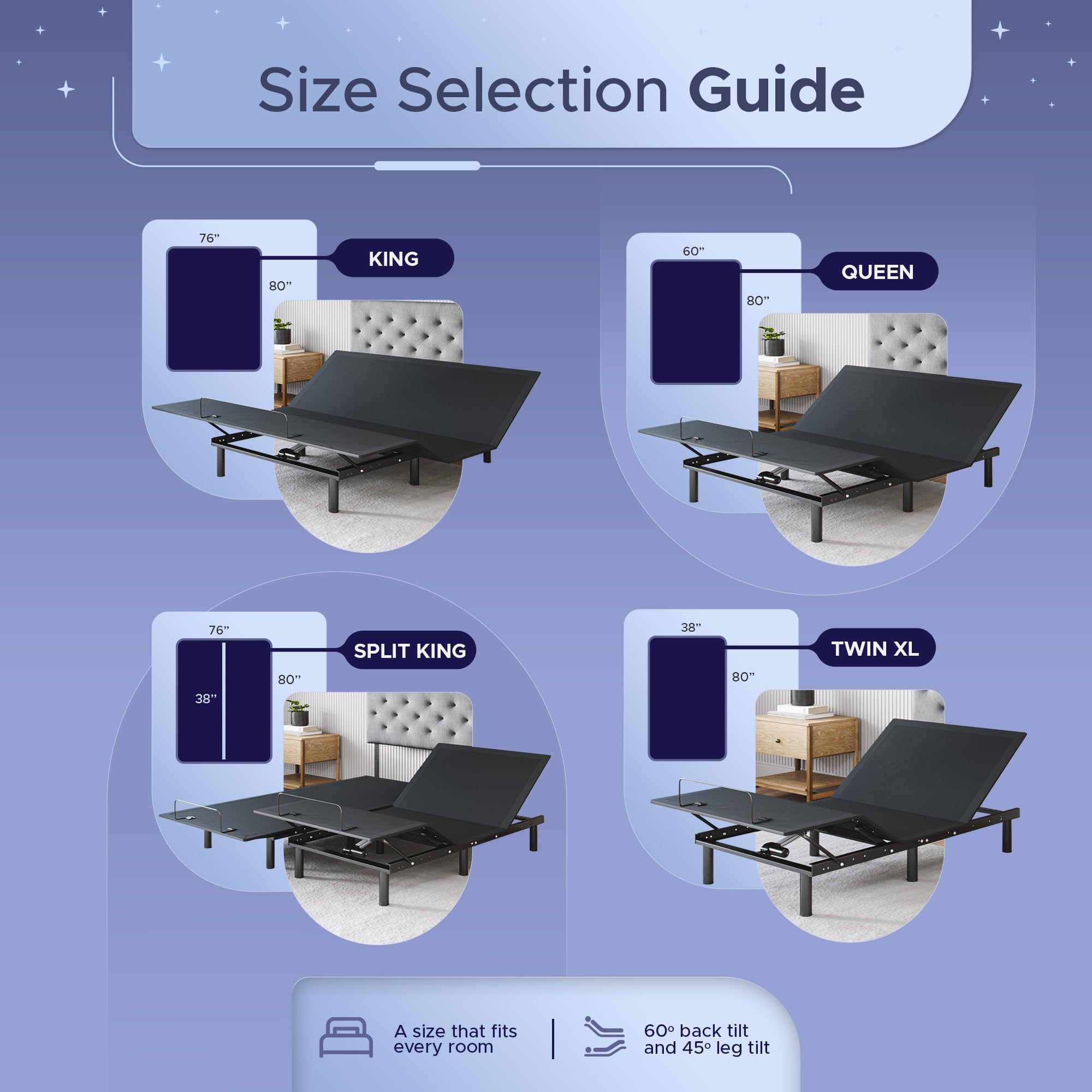 Aurora Adjustable Bed Frame - Easy Assembly, Zero Gravity for Home Comfort