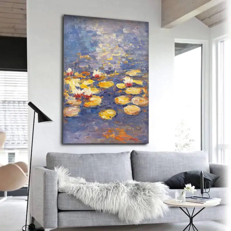 Flower and Tree Painting Wall Art - Handmade Canvas Print #FT019 - Perfect for Living Room, Bedroom & Office Decor
