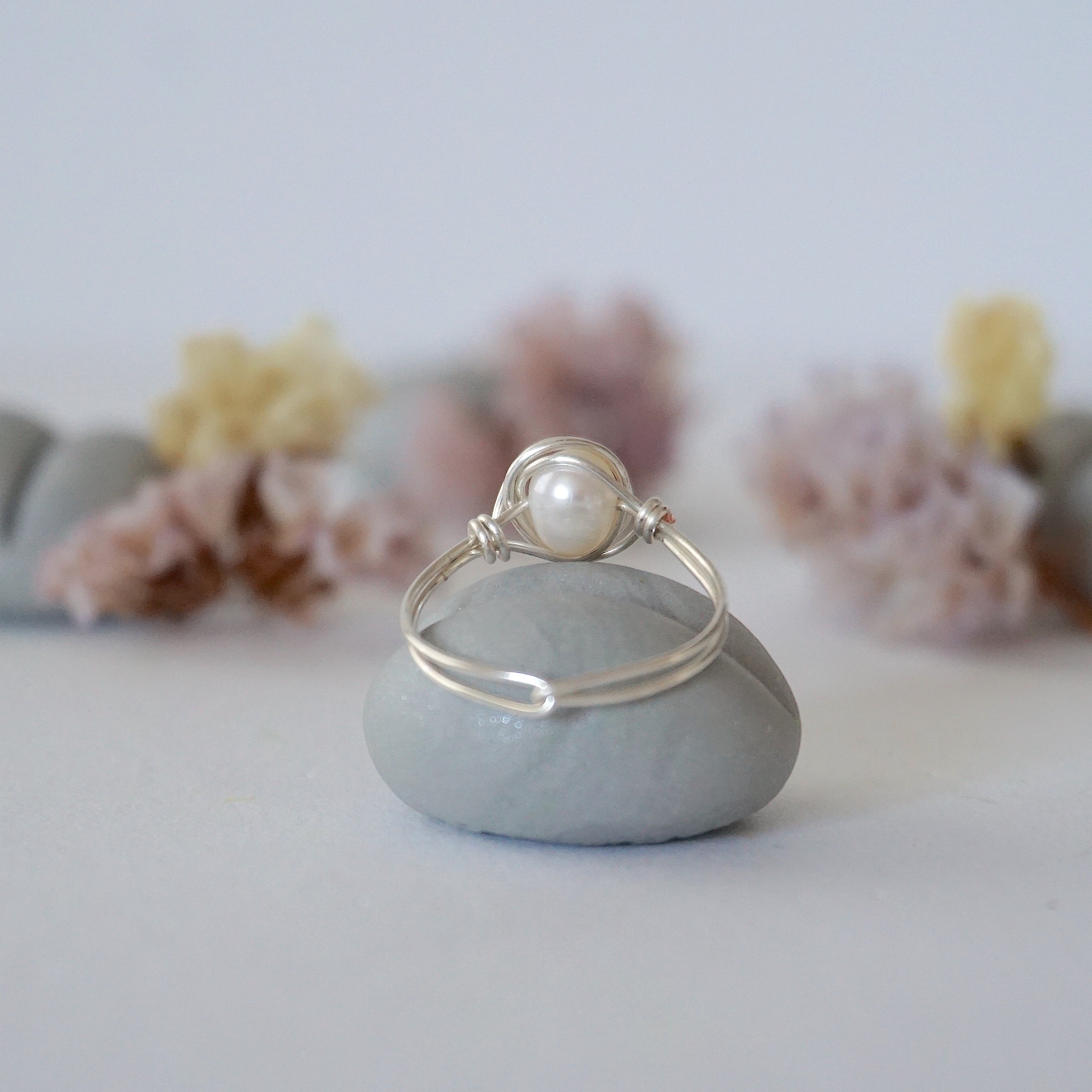 Elegant Classic Pearl Ring in Sterling Silver for Women - Perfect for Weddings, Anniversaries & Special Occasions