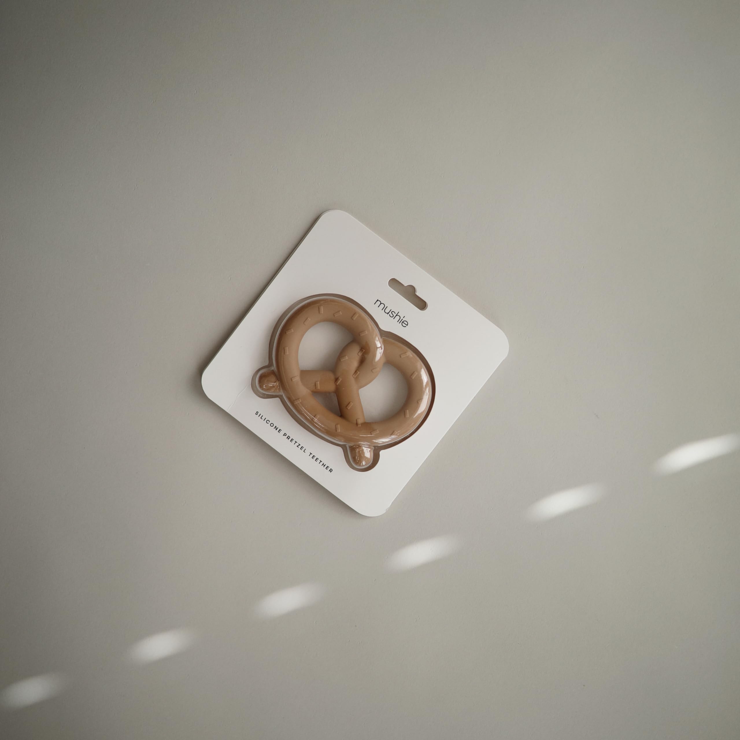 mushie Silicone Baby Teether Toy - BPA-Free Pretzel Teether for Soothing Sore Gums | Perfect for Infants & Toddlers During Teething, Travel & Playtime
