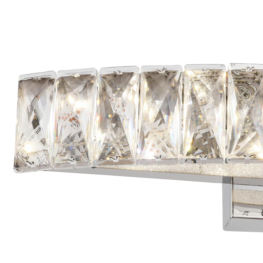 FT41W18CH 24W LED Bathroom Vanity Light Fixture - Chrome Finish, Dimmable, Energy Saving, Perfect for Bathroom Mirror Lighting, Makeup Vanity & Modern Home Decor