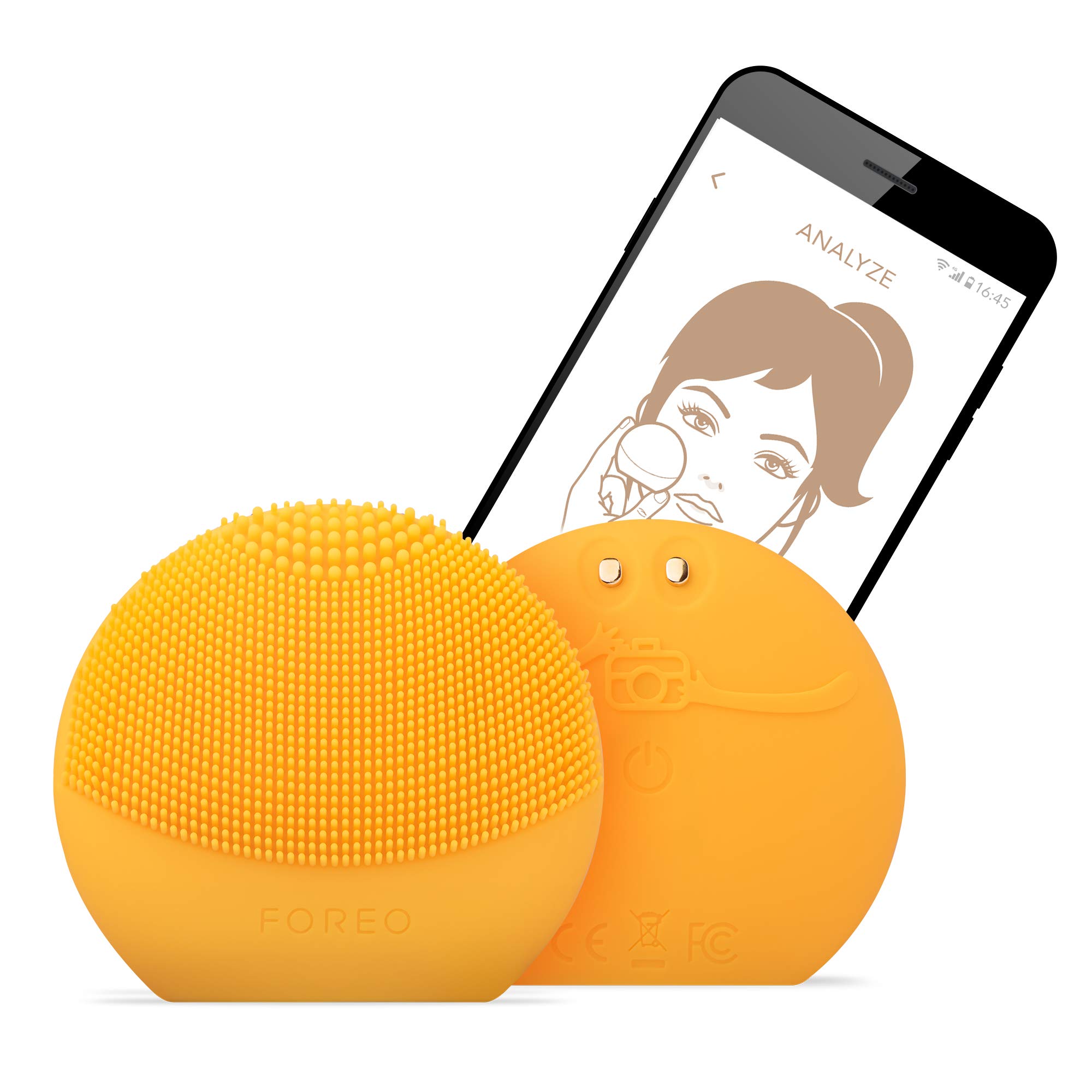 FOREO LUNA fofo Smart Facial Cleansing Brush & Skin Analyzer - Deep Pore Cleanser for Glowing Skin | Perfect for Daily Skincare Routine & Travel