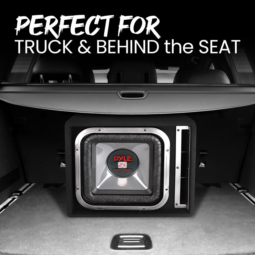 Premium Single Subwoofer Box System - High-Quality Car Audio Bass Enclosure for Enhanced Sound | Perfect for Trucks, SUVs, and Custom Car Audio Setups