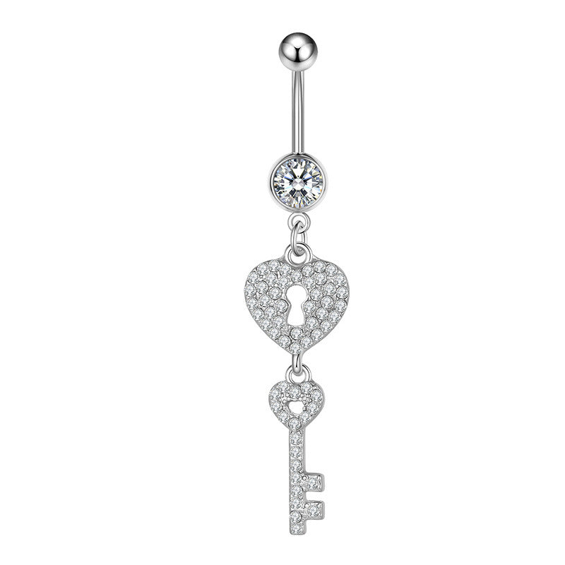 14G Gold Evil Eye Dangle Belly Button Ring Piercing Jewelry for Women | Navel Bar with Evil Eye Charm | Perfect for Belly Dance, Beach Wear & Body Jewelry Collection (Style Q2577)