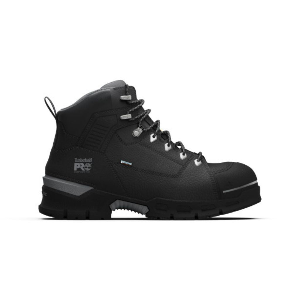 Timberland PRO Endurance EV Men's 6 Inch Waterproof Composite Toe Work Boots - Black | Slip Resistant Safety Shoes for Construction, Warehouse & Outdoor Work