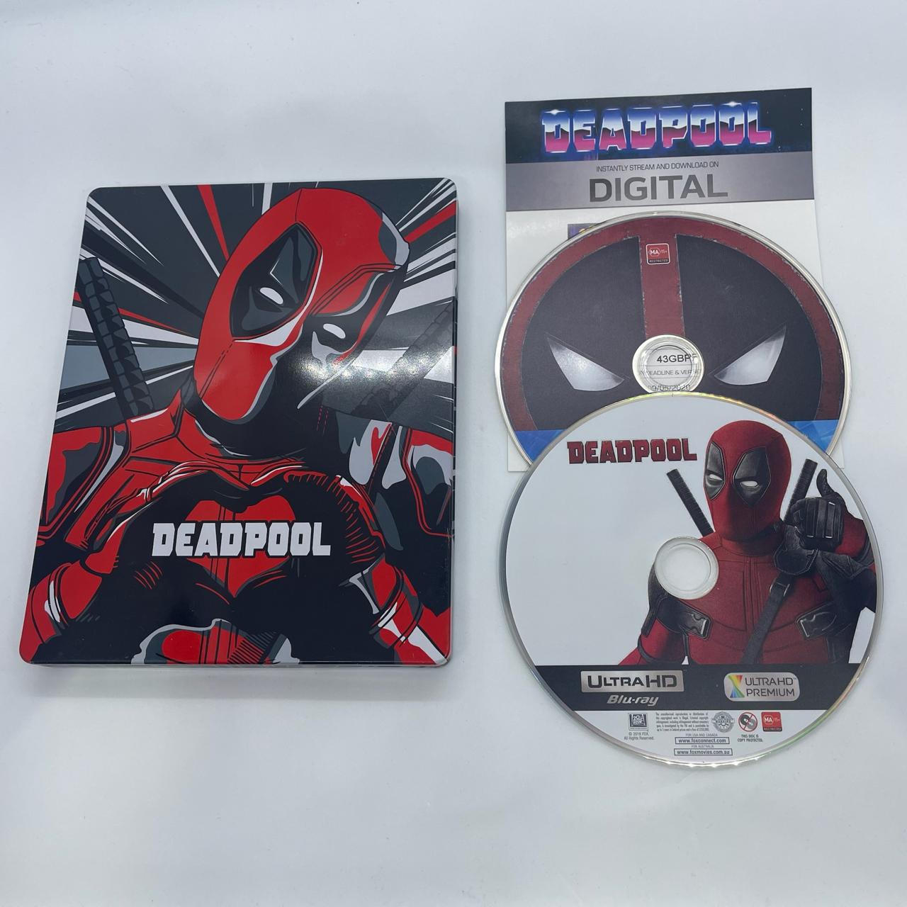Deadpool 4K Ultra HD Blu-ray + Digital Code Limited Edition Steelbook - Marvel Action Movie for Home Theater & Collector's Display