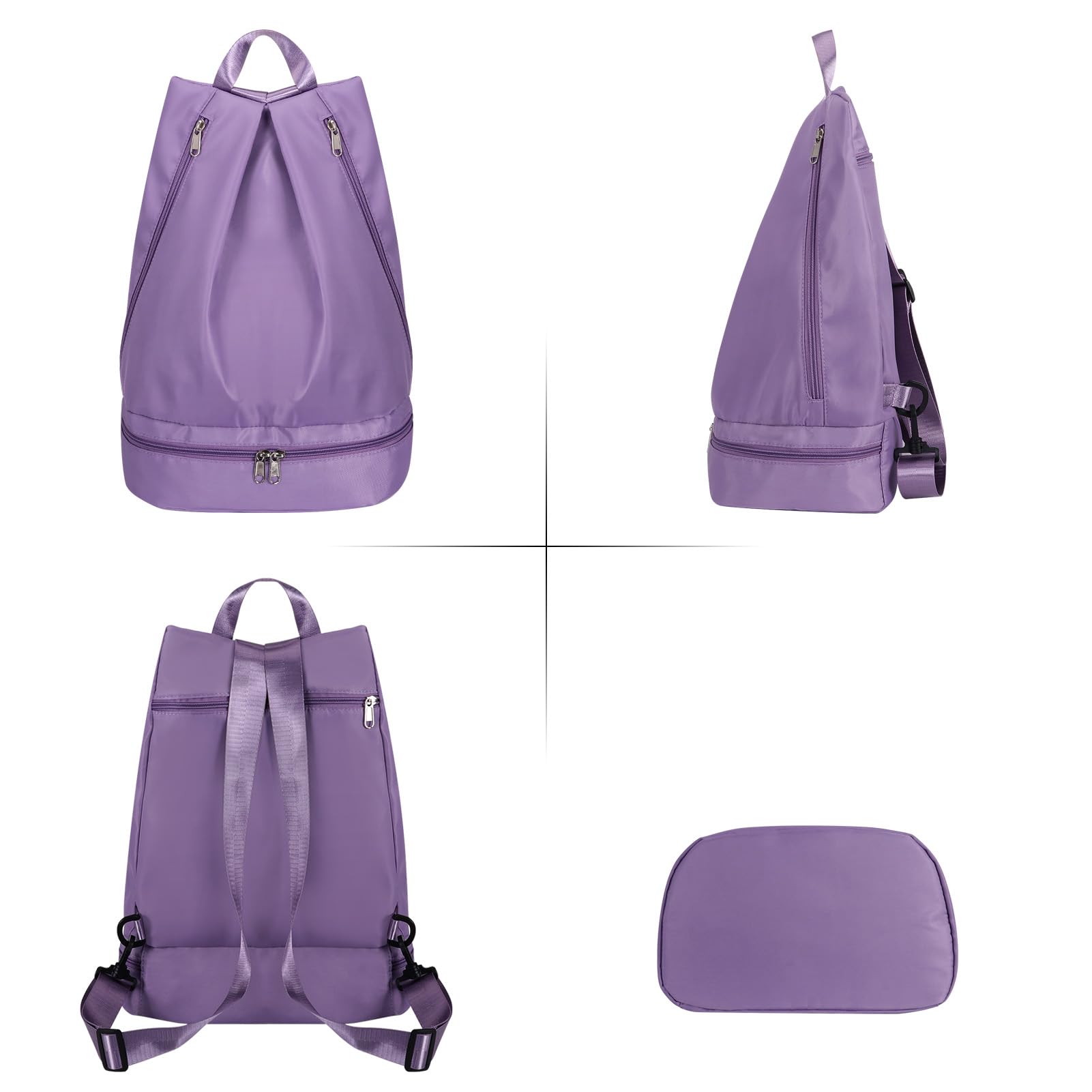 Waterproof Women's Gym Backpack with Shoe Compartment & Wet Pocket - Lightweight Sports Travel Backpack for Swimming, Yoga, Workout & Fitness - Perfect Small Gym Bag for Active Lifestyles