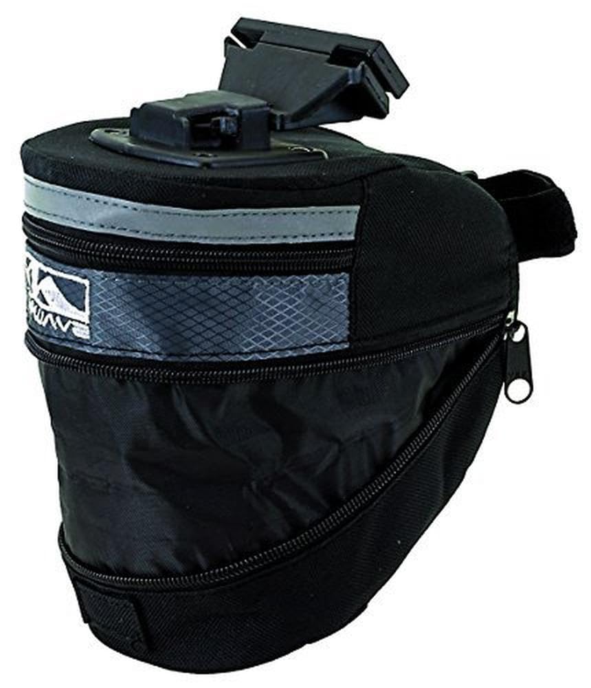 M-Wave Waterproof Bike Seat Bag for Cycling - Durable Bicycle Storage Pouch for Tools, Phone & Essentials - Perfect for Road Bikes, Mountain Biking & Commuting