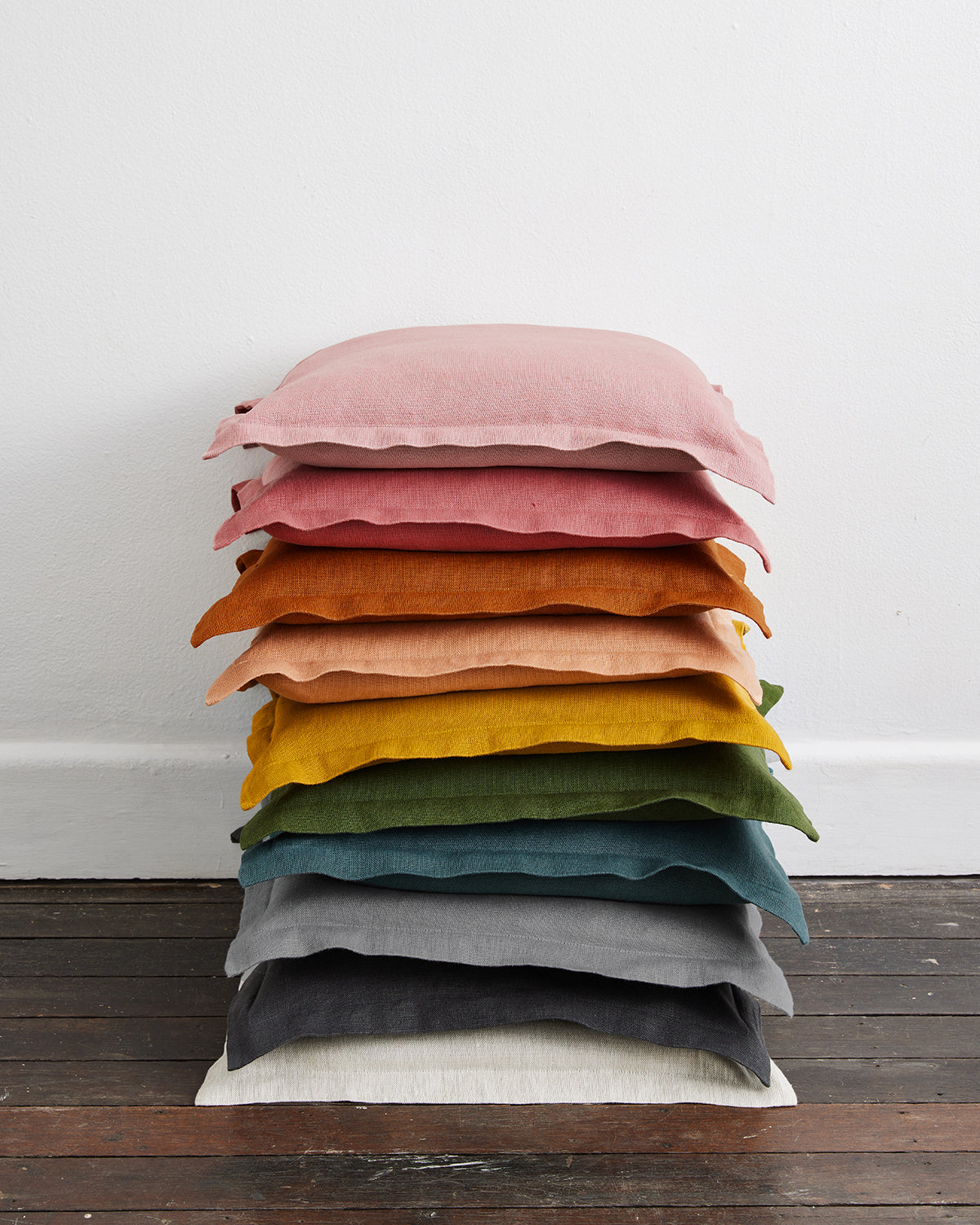100% French Flax Linen Cushion Cover - Organic & Breathable Pillow Case for Sofa, Bed, Chair - Eco-Friendly Home Decor for Living Room & Bedroom