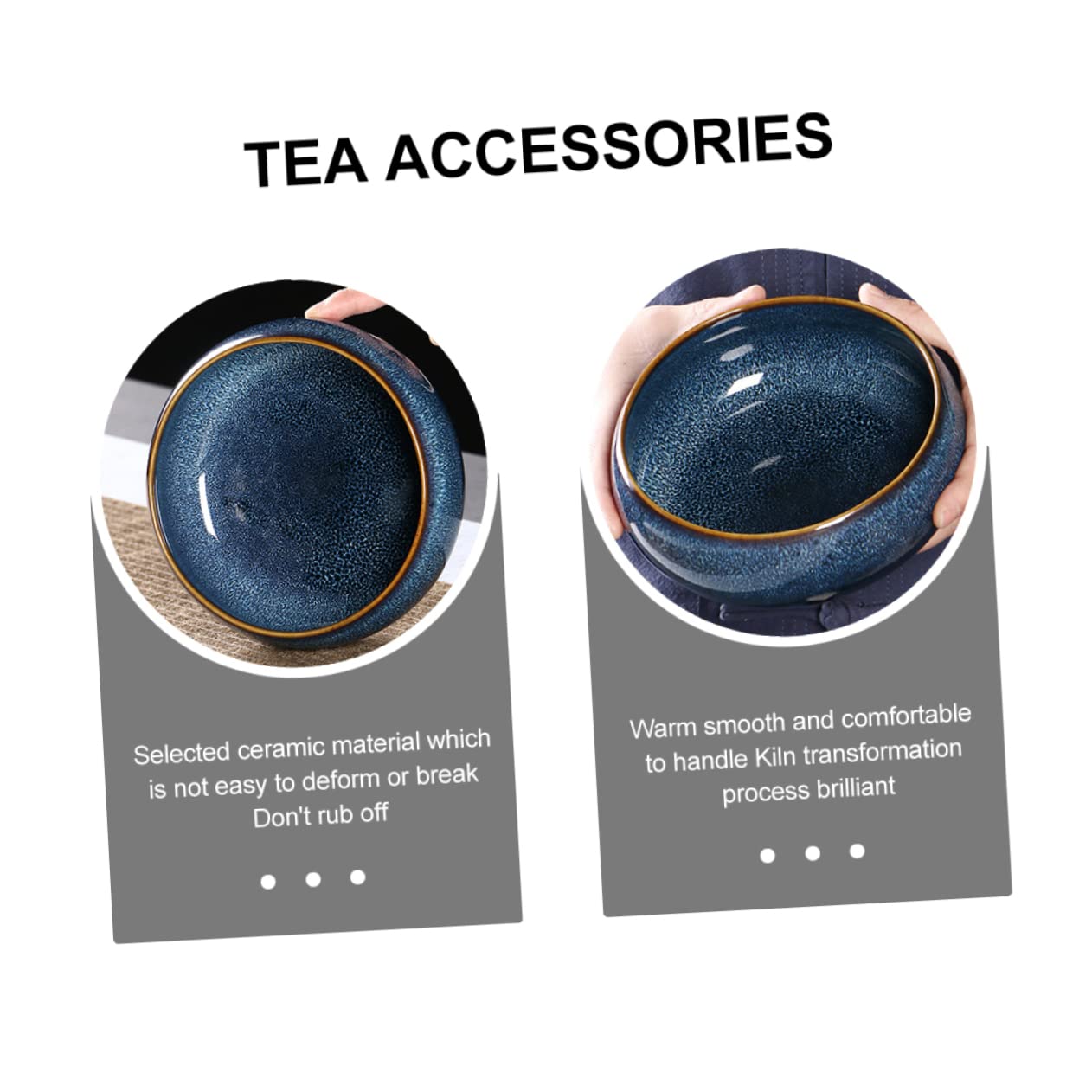 Operitacx Chinese Tea Washing Bowl - Pure Color Ceramic Tea Accessory for Gongfu Tea Ceremony | Perfect for Tea Tasting, Brewing & Traditional Chinese Tea Culture Experience